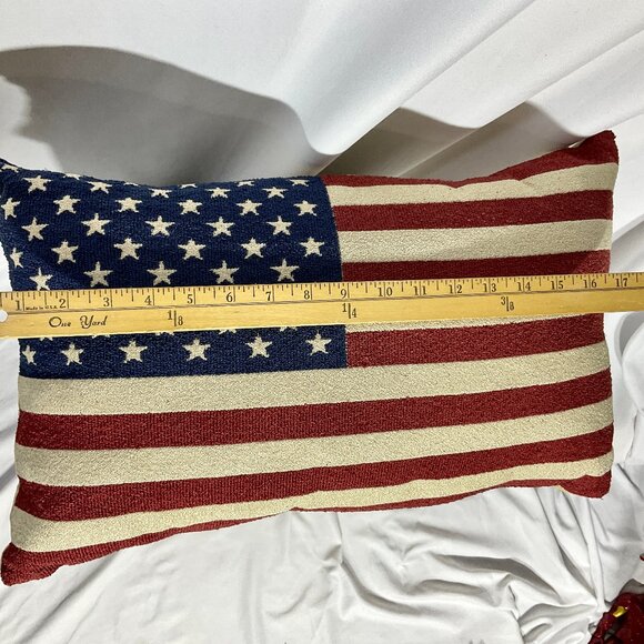 American Flag Pillow Country Cottagecore Farmhouse - Picture 3 of 6